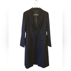 Classic Vintage Wool Coat in Black Made in Brazil Size 38